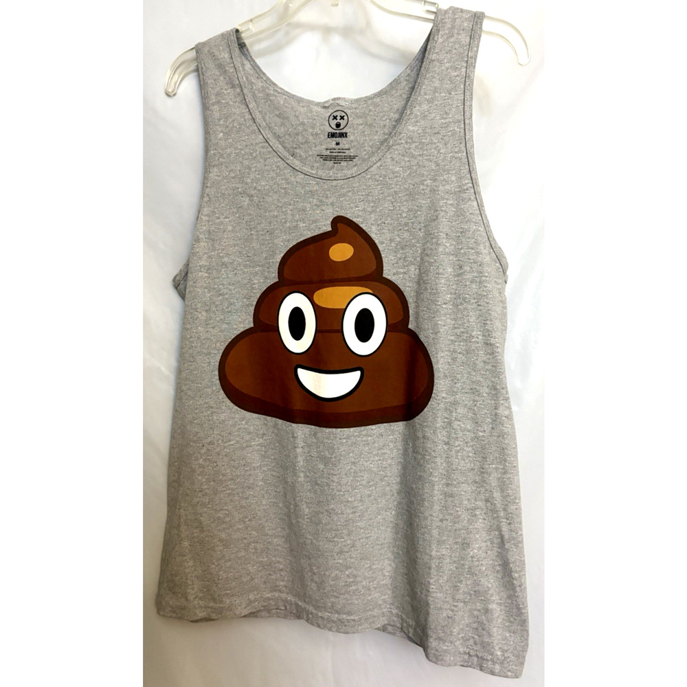 Emoji Gray Tank Top Women's Size Medium